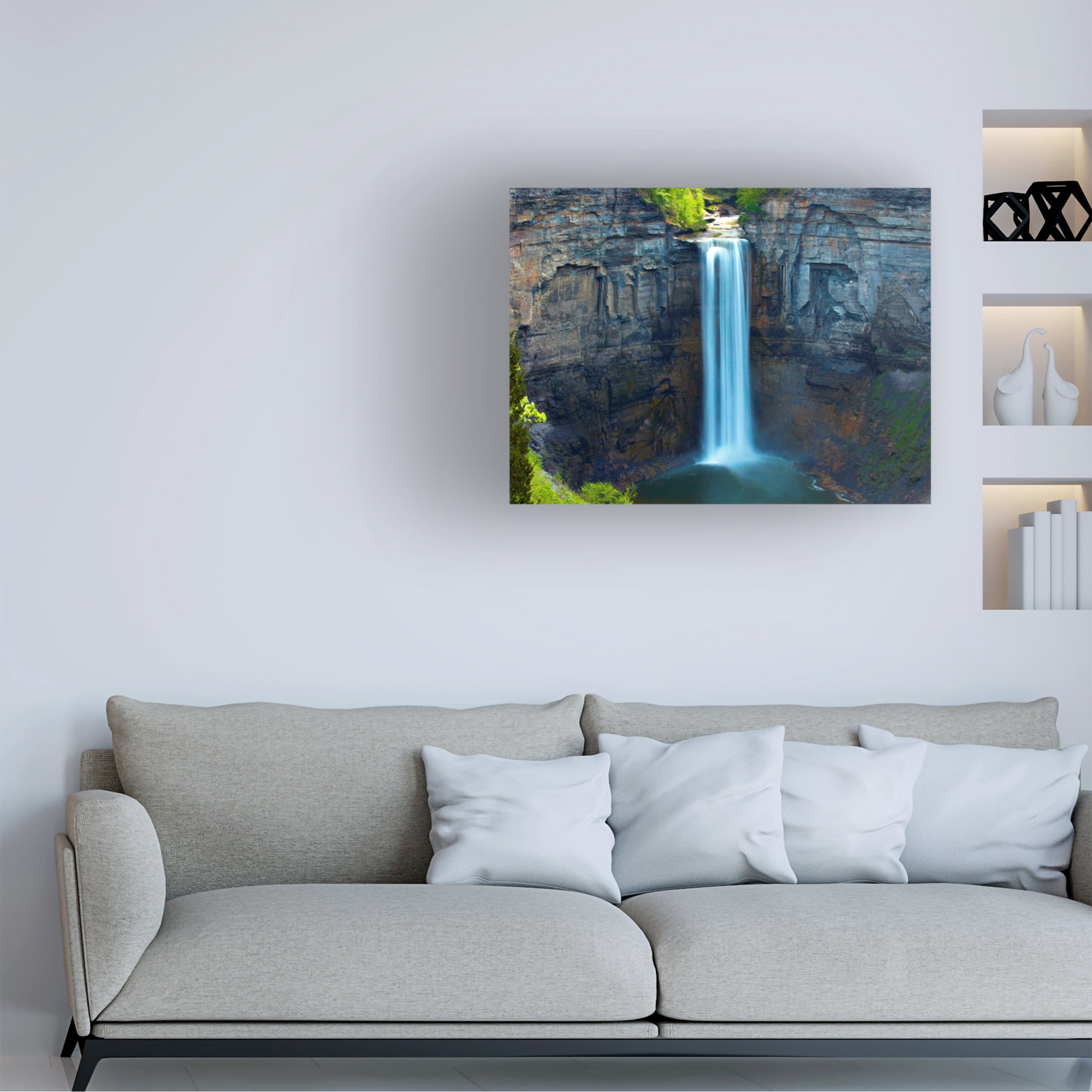 James McLoughlin 'Waterfall Portrait I' Canvas Art