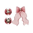 thumbnail image 3 of INSPIRE CHIC Women's Bow Brooch Mesh Rhinestone Neck Tie for Uniform, 3 of 5