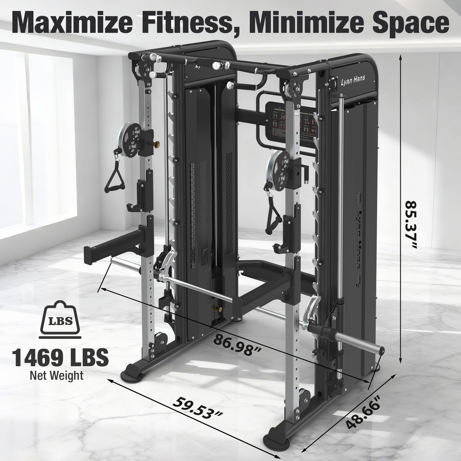 Functional Trainer Smith Machine for Commercial, Multifunctional