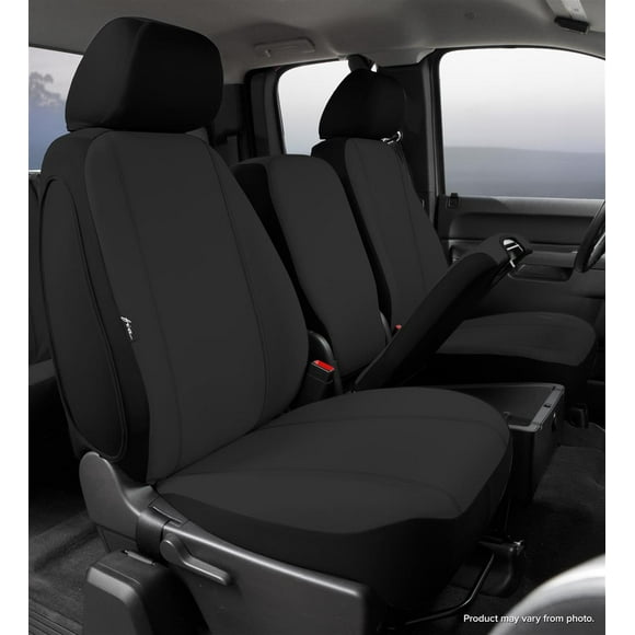 Fia Seat Cover SP89-38 BLACK SP80 Series; 40/20/40 Split Bench With Adjustable Headrests; Polycotton; Charcoal Black; For One Row