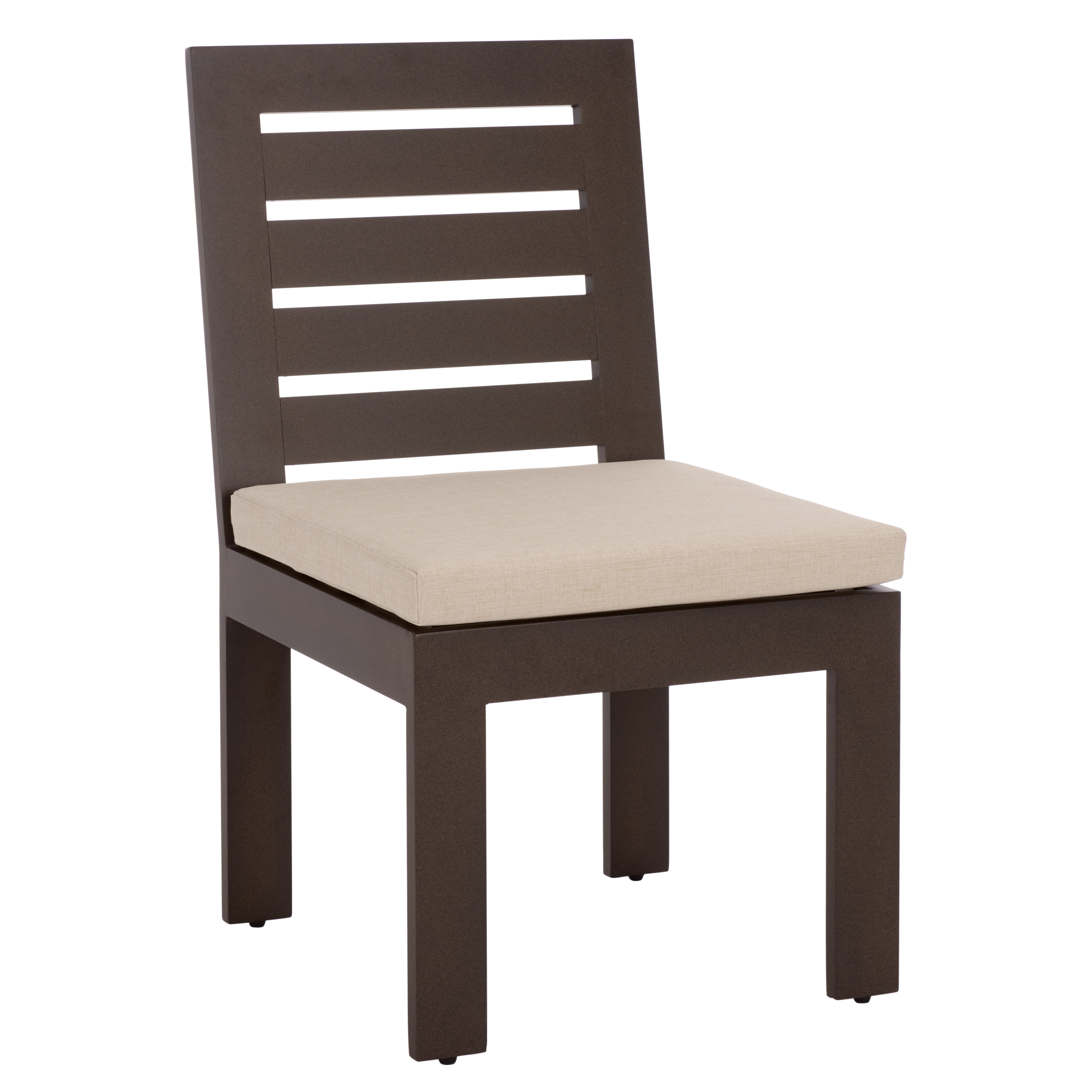 Safavieh Fash Metal Outdoor Dining Side Chair - Set of 2, Brown/Taupe