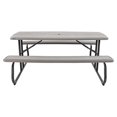 thumbnail image 3 of LIFETIME 6-Foot Folding Picnic Table, Rough Cut Grey, 3 of 7