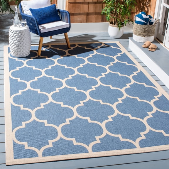 Courtyard Alyssa Geometric Indoor/Outdoor Area Rug or Runner