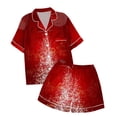 thumbnail image 4 of FAOWME Vêtements d'Intérieur d'Été pour Enfants Garçons Filles T-Shirt à Manches Courtes Imprimé Col Rond Pantalons Courts Pyjamas Ensembles Rouge Brique 8-9 Ans, 4 of 4