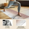 thumbnail image 4 of Pink Glitter White Marble Pattern Hot Yoga Mat Towel Non Slip for Hot Yoga - Quick-Drying Yoga Mat Cover with 4 Corner Pockets with Travel Bag - Hot Yoga Towel Non Slip 74"x26", 4 of 6