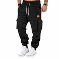 thumbnail image 3 of mikdeno Men's lightweight fleece Cargo Jogger Sweatpants, Sizes S-3XL, 3 of 8