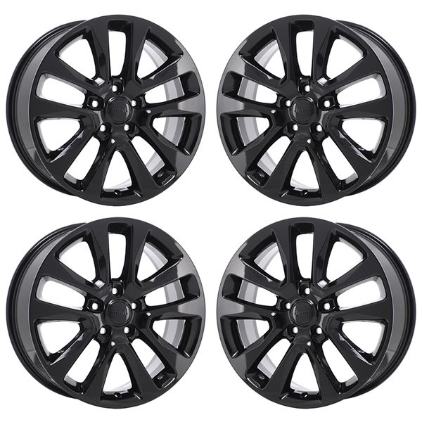 JEEP GRAND CHEROKEE 2017 2021 GLOSS BLACK Factory OEM Wheels Rims (Not Replicas) (W)