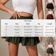 thumbnail image 3 of BRGZLK Womens A Line Ruffle Layered High Waisted Flowy Mini Skirt Solid Color Casual Lightweight Elastic Drawstring Waist, 3 of 7