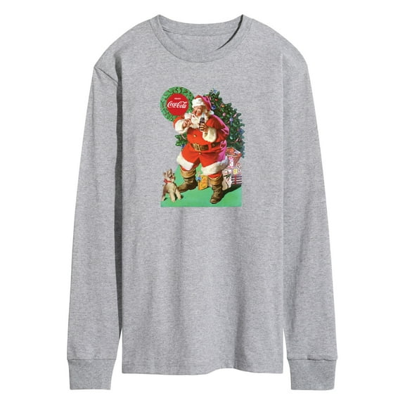 Coca-Cola - Vintage Santa with Dog - Men's Long Sleeve Graphic T-shirt