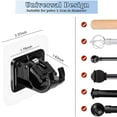 thumbnail image 5 of 16PCS No Drill Curtain Rod Brackets No Drilling Self Adhesive Curtain Rod Holder Hooks Nail Free Curtain Rod Hooks, 5 of 8