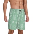 thumbnail image 2 of Kdxio Tropical Pineapple Print Mens Sleep Shorts Bottoms Soft Comfy Pajama Wear Pants with Drawstring Pockets, 2 of 7