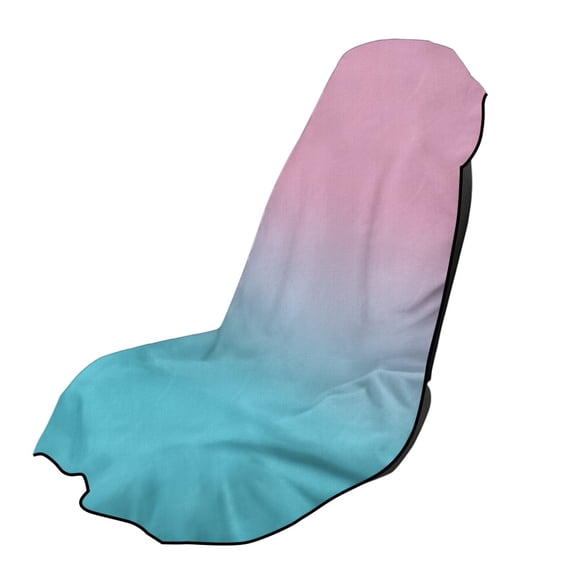 XYZCANDO Pink and Blue Gradient Car Seat Towel Cover, Washable Automotive Seat Towel Protector Sweatproof Non-Slip for SUV SUVs