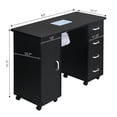 thumbnail image 4 of Ktaxon Manicure Nail Table Station, Salon Spa Nail Desk with Electric Downdraft Vent, Black, 4 of 9