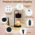 thumbnail image 5 of Candle Warmer Lamp with Timer, Purple Floral Damask Elegant Swirls Vintage Non-slip Wireless Remote Control Wax Melts Warmer with 4 Bulbs for Home Office Dorm, Birthday Gifts for Women, 5 of 7