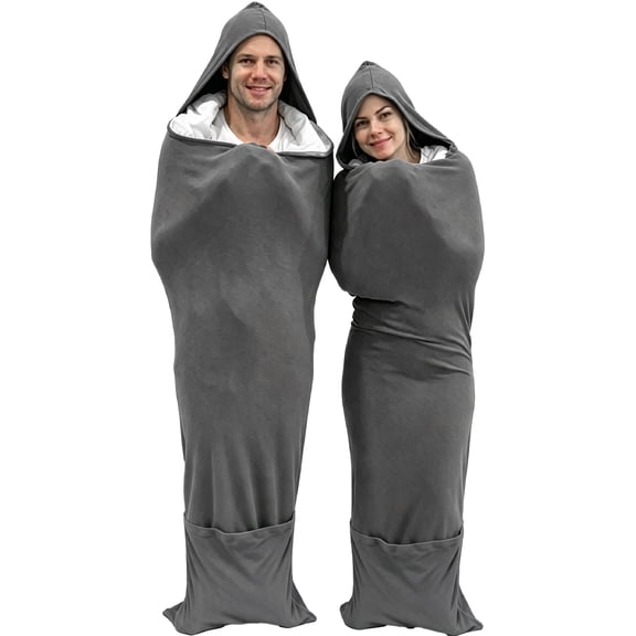 Cozy Sleep L Full Body Hooded Cozy Plush Wrap Sleep Bag for Deeper Restful Nights