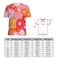 thumbnail image 2 of Nostalgic Vintage Floral Women's Short Sleeve T-Shirt Crew Neck Casual Summer Trendy Loose Fit Tops, 2 of 6