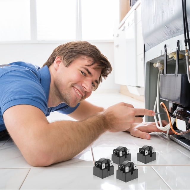KAKOWELY 4Ud Protector De Sobrecarga Térmica Para Refrigerador Y Enfriadores De Bebidas Negro
