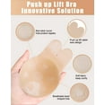 thumbnail image 2 of Adhesive Bra Sticky Bra 2 Pair Push Up Sticky Boobs for Women Invisible Silicone Bras for Backless Strapless Dress, 2 of 9