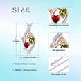 thumbnail image 3 of Taioiat Double Birthstone Necklaces for Women 18K Gold Plated Birthstone Rose Flower Jewelry Anniversary Valentines Day Mother's Day Birthday Gifts for Her Wife Girlfriend Mom, 3 of 7
