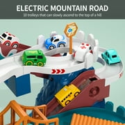 Boys Dinosaur Race Track Playset, Kids Car Garage Parking Adventure Toy with 10 Mini Cars, Educational Toy Ramp Playset for 3 4 5 7 8 Year Old Toddler Boys Preschool Girls