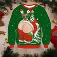 thumbnail image 2 of Sudadera con capucha para hombre de otoño e invierno con estampado 3D de Papá Noel, suéter divertido, parodia, moda, deportes callejeros, jersey informal para hombre, 2 of 5
