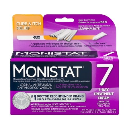 Shop by category Monistat is prescription-strength, starts curing on contact, and is the #1 doctor recommended over-the-counter (OTC) brand. If you do not feel some relief within 3 days, or complete relief within 7 days, stop using the product and consult your healthcare professional/5(13).