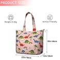 thumbnail image 4 of Pink Dinosaur and Rainbow Pattern Travel Tote Bags for Women Carry On,Large Weekender Bags for Women Travel,Multi Functional Duffle Bag for Work,Shopping,Sports, 4 of 5