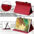 thumbnail image 3 of Dteck Case for Samsung Galaxy Tab A7 Lite 8.7-inch SM-T220 T225 (2021),Magnetic Card Holder Wallet Case PU Leather Kickstand Shockproof Hybrid Rubber Folio Protective Cover,Red, 3 of 8