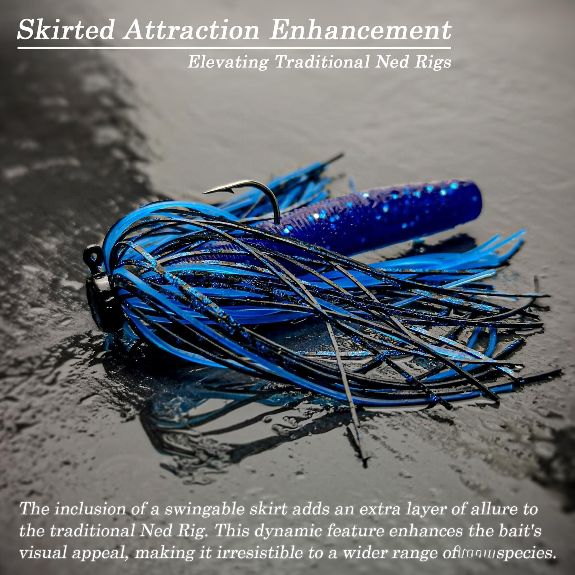 Ned Rig Jig Heads Soft Plastic Worms Fishing Lures Kit  60/50/10 Pcs Weedless Skirted Mushroom Rigs Jighead Hooks Stick Baits Bass For Freshwater Saltwater