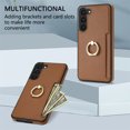 thumbnail image 4 of Nalacover for Samsung S23 Plus Wallet with Card Holder Slot, 360?Rotation Ring Holder Kickstand Cover for Men Women Protective Premium PU Leather Shockproof Cover for Samsung Galaxy S23 Plus,Brown, 4 of 9