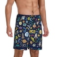 thumbnail image 2 of Easygdp Colorful Space Men's Short Pajama Pants, Sleep Shorts, Household Pants, Casual Pants with Pockets - Medium, 2 of 9