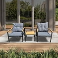 thumbnail image 4 of Ilios Innova | Sala de Jardín 2 Plazas Gris con Mesa de Centro, Diseño Moderno para Exterior, Terraza o Balcón., 4 of 9