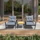 thumbnail image 4 of Ilios Innova | Sala de Jardín 2 Plazas Gris con Mesa de Centro, Diseño Moderno para Exterior, Terraza o Balcón., 4 of 9