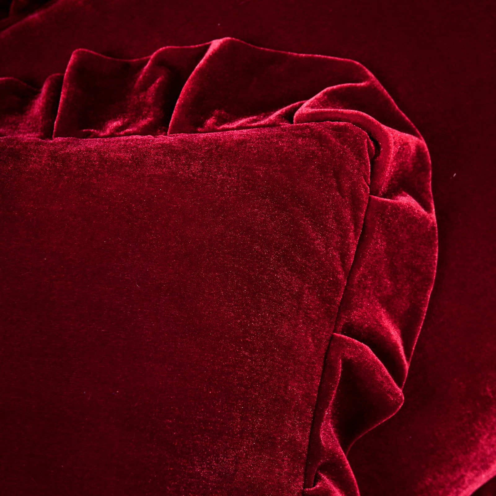 Glory Season Throw Pillow Cover Soft Decorative Square Cushion Case for Sofa Couch Pack of 2,18x18in,Ruby Red