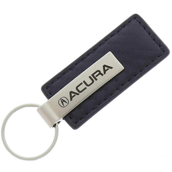 Acura Carbon Fiber Leather Keychain (Navy)
