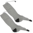 thumbnail image 1 of 1 par de medias térmicas inteligentes para esquí de invierno, unisex, gruesas, color gris, 1 of 14