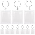 thumbnail image 1 of FRCOLOR photo keychain 10Pcs Clear Acrylic Blank Photo Picture Frame Key Chain Key Ring Fashion Accessory,3.35"X1.46"X0.2", 1 of 4