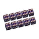 thumbnail image 2 of Paquete de 10 dados de seis caras, juguetes de barra opacos D6 de 16 mm para juegos de mesa de rol y matemáticas. Violeta, 2 of 6