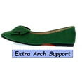 thumbnail image 3 of Womens Pointy Toe Flat Shoes Green, Comfortable Faux Suede, Durable Rubber Sole, Cushioning & Flexible, Size 9, 3 of 7
