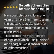 Schumacher Electric 6A Car Battery Charger and Maintainer, 3-in-1 Solution, 6V/12V Sport, Auto, and Marine Batteries, SC1320