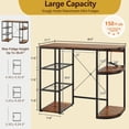 thumbnail image 3 of QinaQin 46.9 Inch Mini Fridge Rack with Storage, 6 Tier Microwave and Coffee Bar Stand with 4 Outlets for Dorms and Apartments, 3 of 7