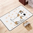 thumbnail image 4 of Bathroom Rug Non-Slip Mat, Super Soft Absorbent Bath Mat - Cartoon Dog Heart Flannel Non-Slip Floor Mat, 36"x24", 4 of 8