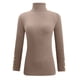 thumbnail image 4 of Suéter de cuello alto para mujer, suéter de punto de manga larga con botones de color liso, suéter base, suéter de cuello alto, suéter de poliéster para mujer, 4 of 5