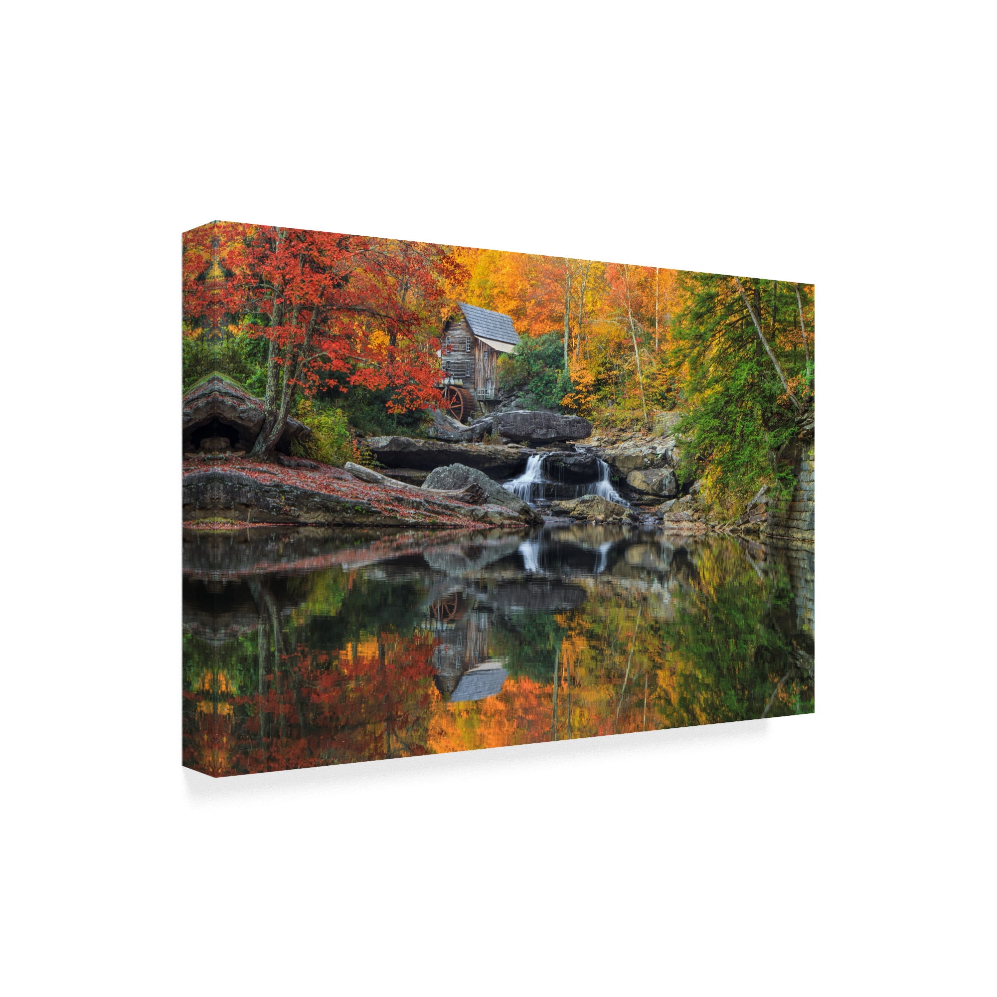 Trademark Fine Art 'Grist Mill In The Fall' Canvas Art by Galloimages Online