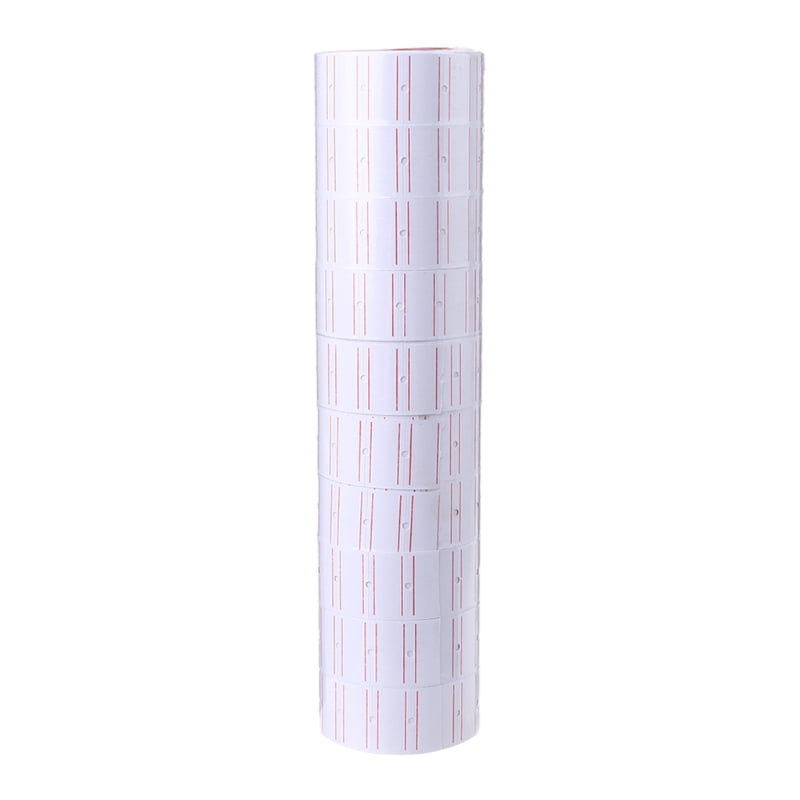 Label Price Tag Rolls for Pricing Gun MX5500 Red and White Lined