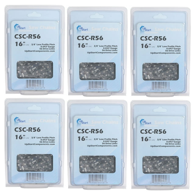 6Pack 16Inch Chainsaw Chain Replacement for Greenworks 20312 Digipro
