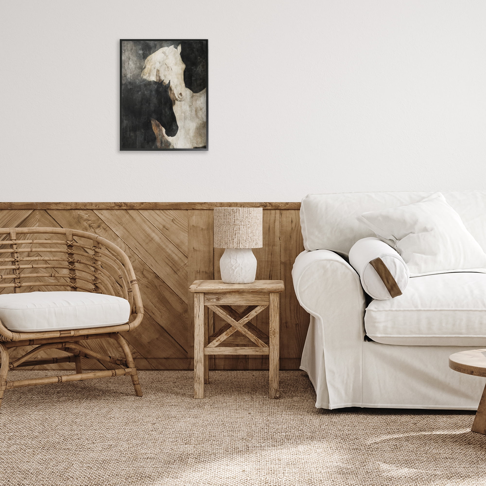 Stupell Industries Dual Spirit Horses Black Framed Giclee Art, design by Svetlana Aleynikova