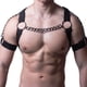 thumbnail image 3 of Arnés de pecho para el cuerpo, arnés de pecho para hombres, arnés de pecho negro para hombres, tirantes de pecho superiores para hombres, estética elegante, 3 of 13