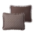 thumbnail image 4 of My Texas House Gingham Ruffle 3-Piece Brown Adult Quilt Set, Full/Queen, 4 of 5