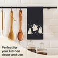 thumbnail image 3 of Ghost Halloween Kitchen Towels - Cute Halloween Ghost Decor Hand Towel for Bathroom, Black and White Cute Ghosts Hand Tea Towel for Bathroom Kitchen, 16x24 inch, 3 of 7